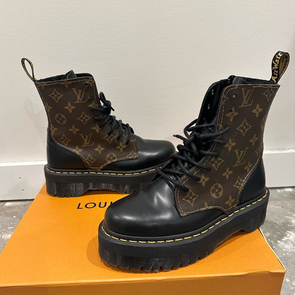 ONE TWELVES Louis Vuitton Doc Marten Zip Up Boots